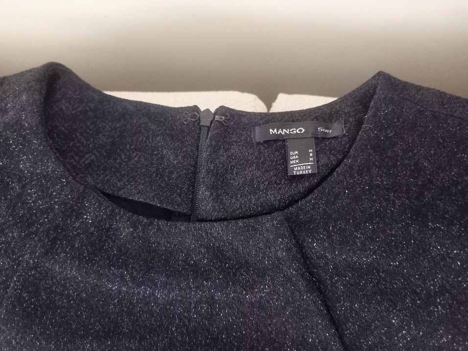 Siyah. kendinden simli bluz - Görsel 5