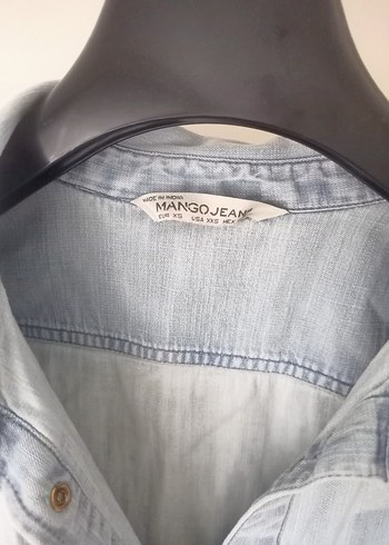 Kadın mavi Denim Düğmeli Gömlek - Görsel 3