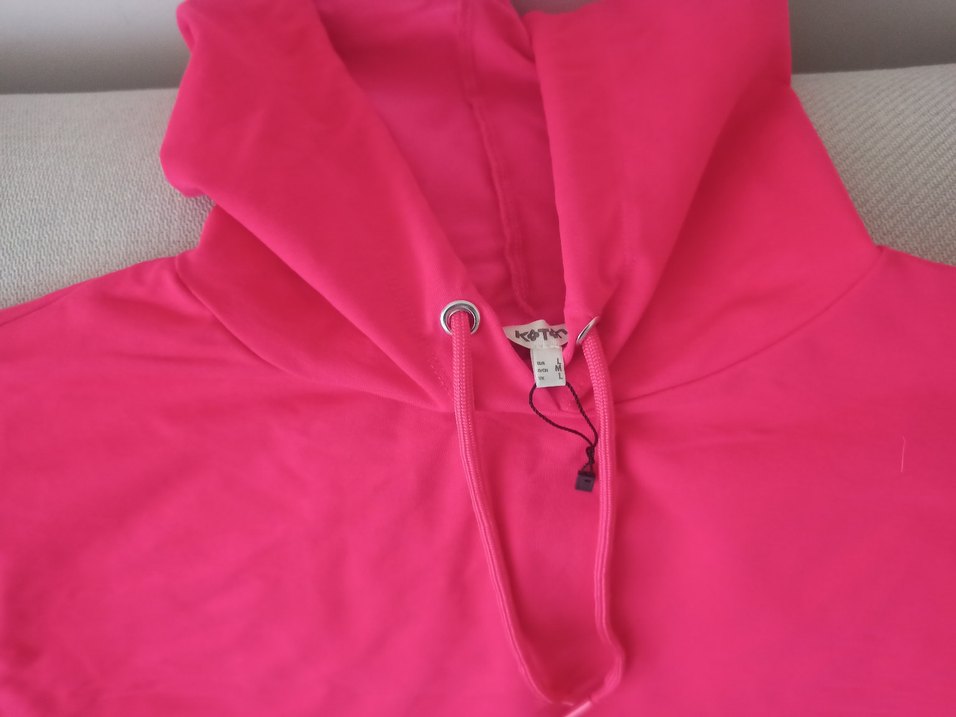 kırmızı kapşonlu Kısa Kollu Sweatshirt - Görsel 3