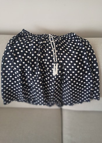 saten puantiyeli kısa etek - Görsel 3