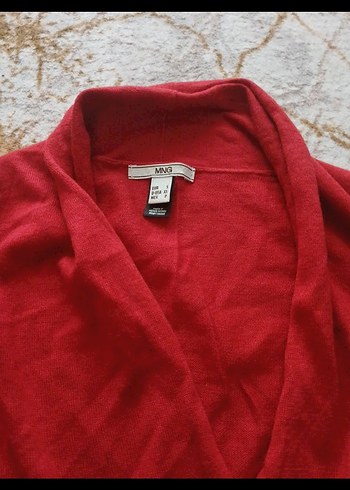 MANGO Kırmızı Kadın kruvaze Yaka İnce Triko kazak. - Görsel 4