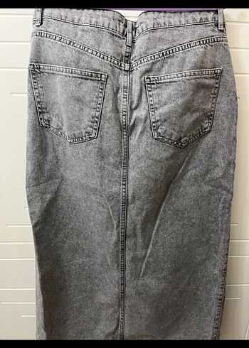 DEFACTO Gri Uzun Kot Etek - Görsel 3