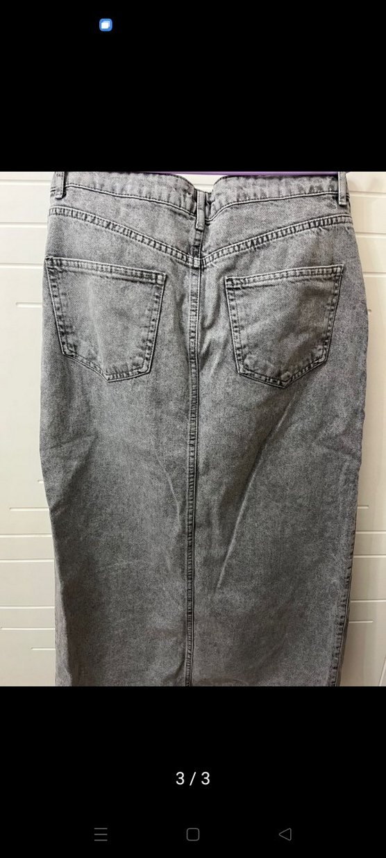 DEFACTO Gri Uzun Kot Etek - Görsel 3