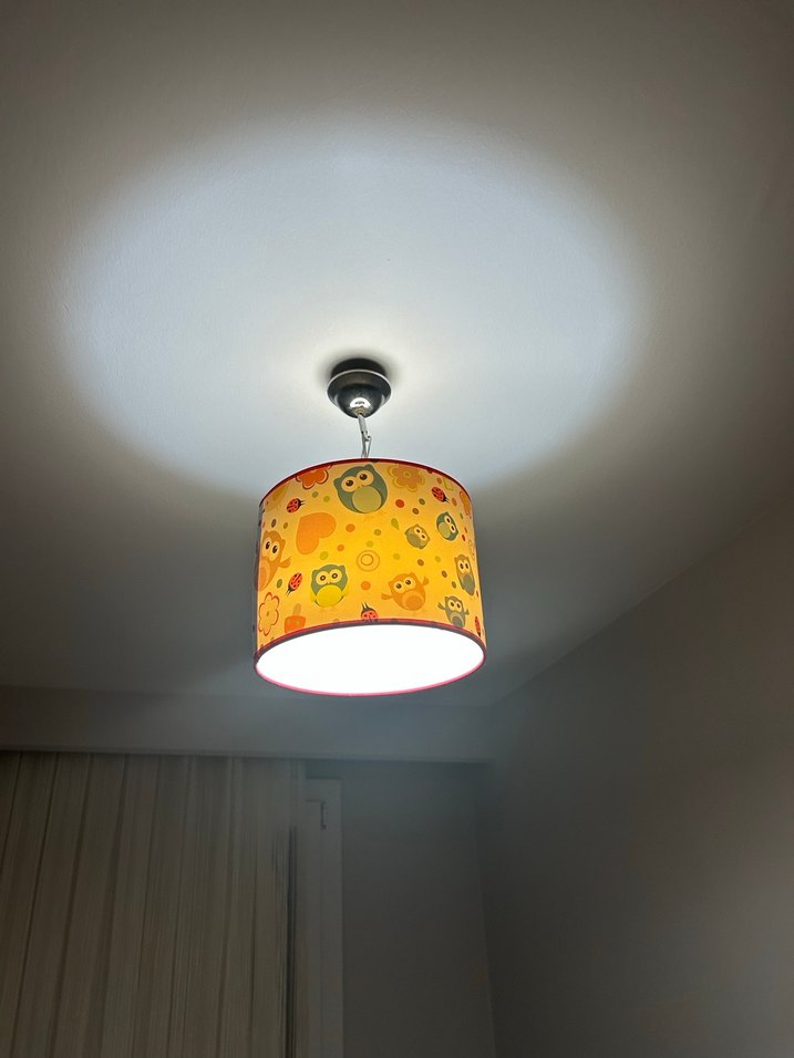 Renkli Baykuş Desenli Tavan Lambası - Görsel 4