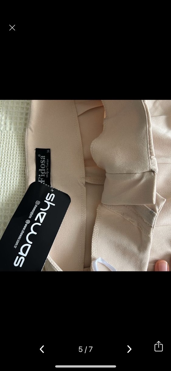 Bej Kadın Kumaş Pantolon - Görsel 4