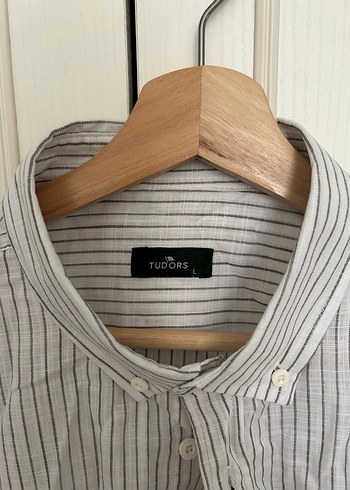 Düğmeli çizgili Erkek Gömlek - Görsel 2