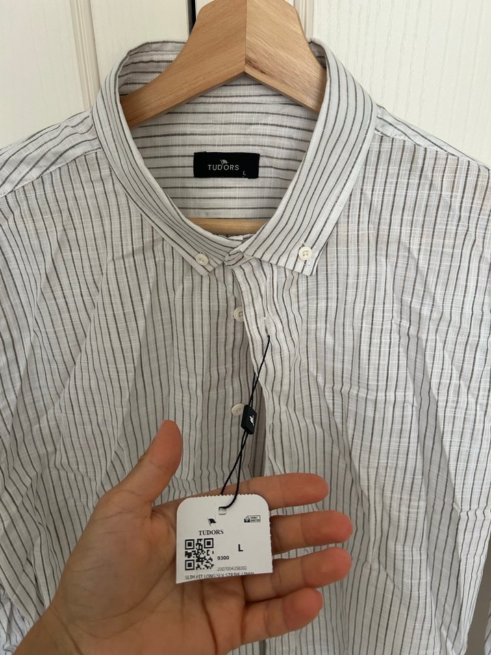 Düğmeli çizgili Erkek Gömlek - Görsel 4