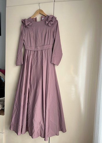 Uzun Drapeli Kadın Elbise - Görsel 2