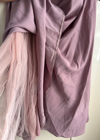 Uzun Drapeli Kadın Elbise - Görsel 3