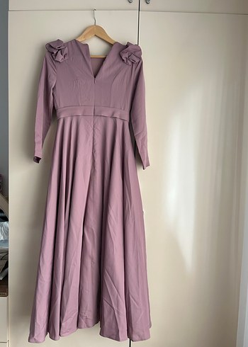 Uzun Drapeli Kadın Elbise - Görsel 9