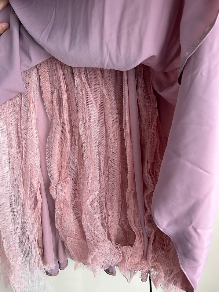 Uzun Drapeli Kadın Elbise - Görsel 4