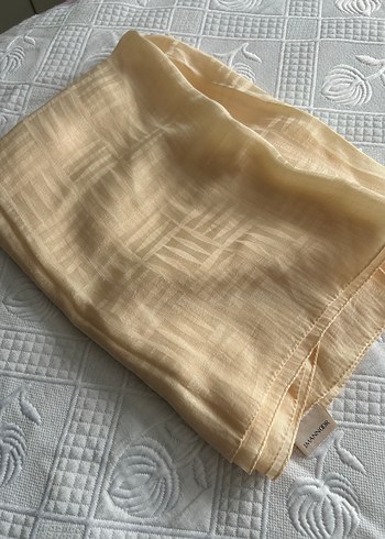 İmannoor Kare Bej Naia Pamuk Şal 70x210 - Görsel 7