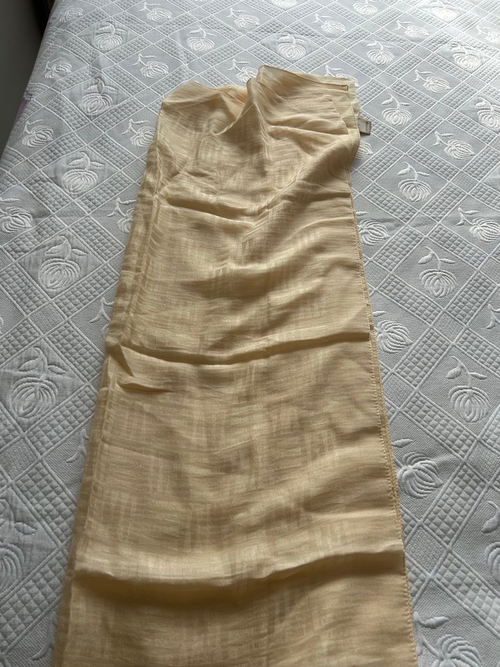 İmannoor Kare Bej Naia Pamuk Şal 70x210 - Görsel 4