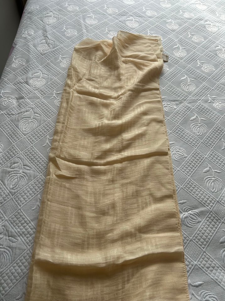 İmannoor Kare Bej Naia Pamuk Şal 70x210 - Görsel 5