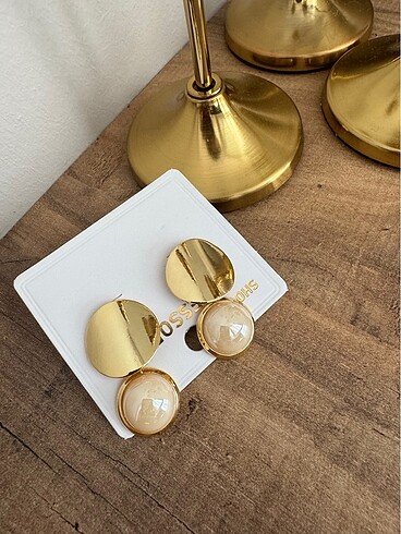 İnci küpe gold