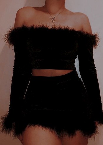 SİYAH KADİFE İKİLİ TAKIM - Görsel 3