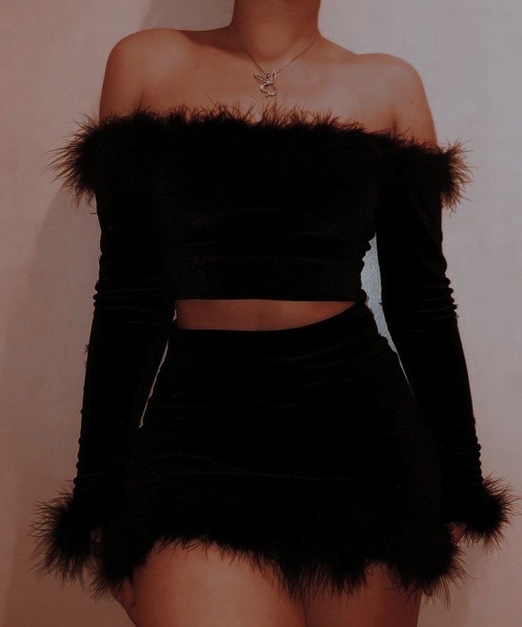 SİYAH KADİFE İKİLİ TAKIM - Görsel 3