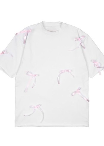 Pamuklu Fiyonklu Oversize Tshirt - Görsel 4