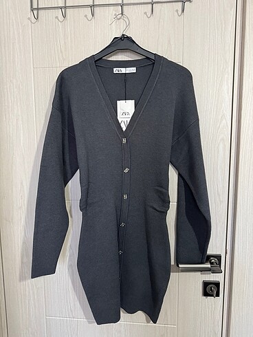 Zara ZARA BELİ BÜZGÜLÜ TRİKO ELBİSE