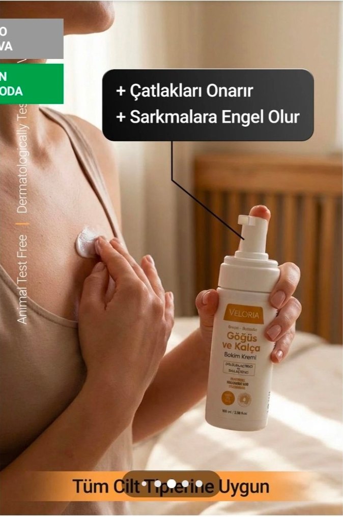 Veloria Göğüs ve Kalça Bakım Kremi 100 ml - Görsel 3