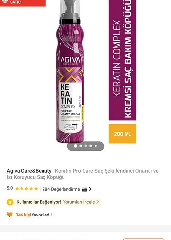 Agiva Keratin Kompleksli Saç Köpüğü 6'sı 1 Arada - Görsel 3
