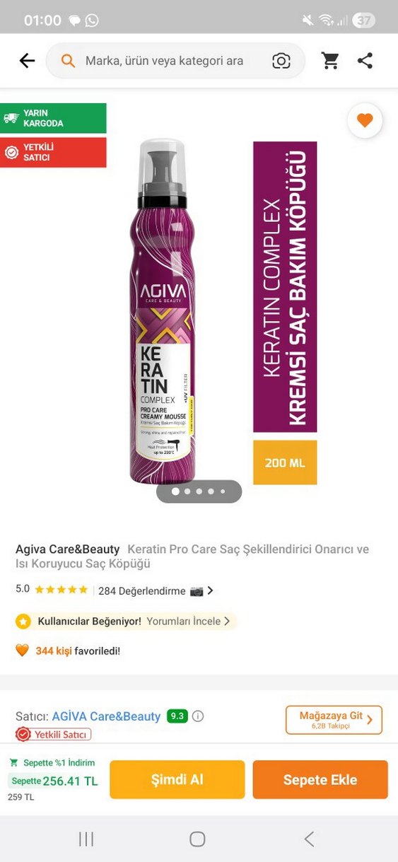 Agiva Keratin Kompleksli Saç Köpüğü 6'sı 1 Arada - Görsel 3