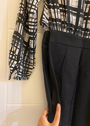 Desenli Kadın Ofis Elbisesi - Görsel 6