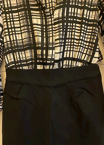 Desenli Kadın Ofis Elbisesi - Görsel 5