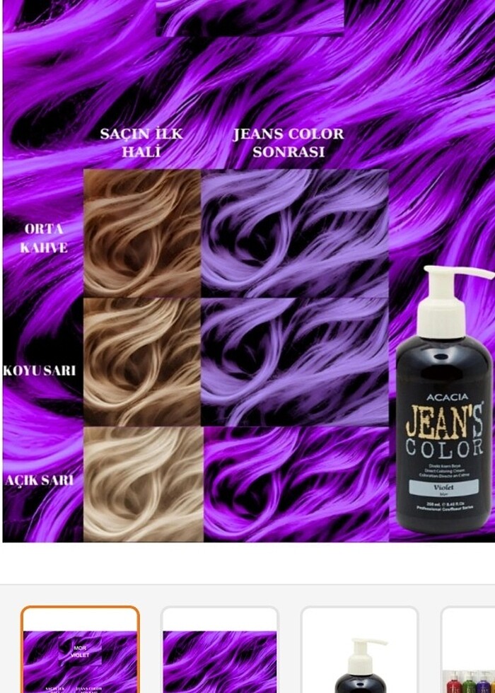 MOR SAÇ BOYASI  - Görsel 2