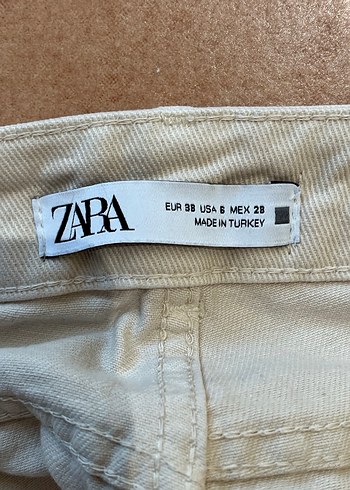 38 Beden Zara Bej Midi Keten Salaş Kadın Jean
