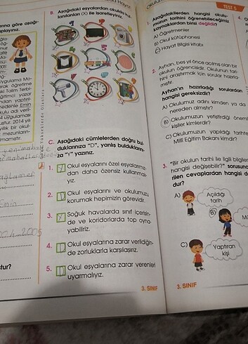 3. Sınıf test kitap