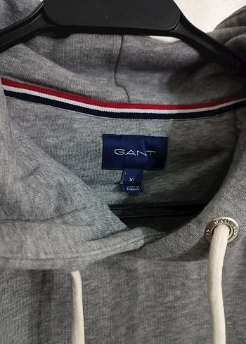 Gri GANT Kapüşonlu Erkek Sweatshirt - Görsel 3