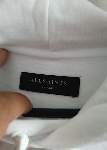 Beyaz Kapüşonlu Oversize Sweatshirt - Görsel 3