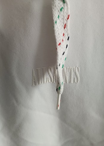 Beyaz Kapüşonlu Oversize Sweatshirt - Görsel 2