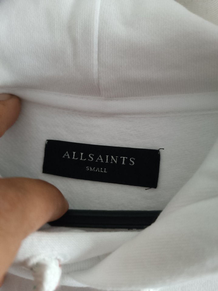 Beyaz Kapüşonlu Oversize Sweatshirt - Görsel 3