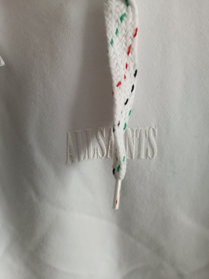 Beyaz Kapüşonlu Oversize Sweatshirt - Görsel 2