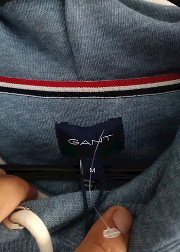 GANT Erkek Kapüşonlu Gri Sweatshirt - Görsel 3