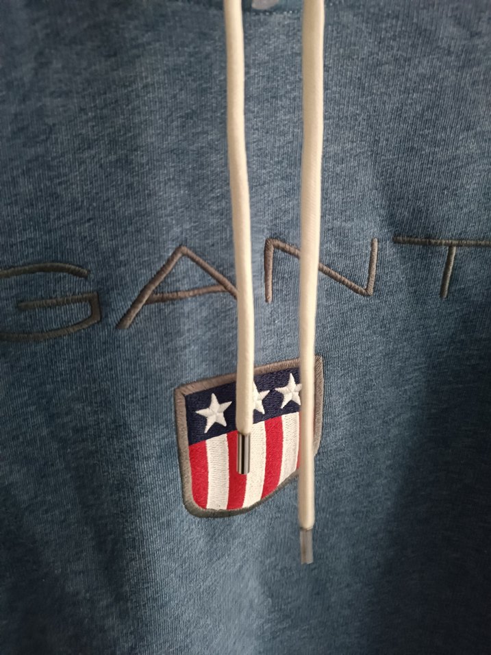 GANT Erkek Kapüşonlu Gri Sweatshirt - Görsel 2