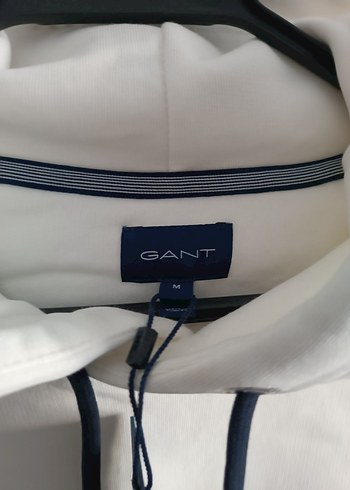 GANT Erkek Beyaz Kapüşonlu Sweatshirt - Görsel 3