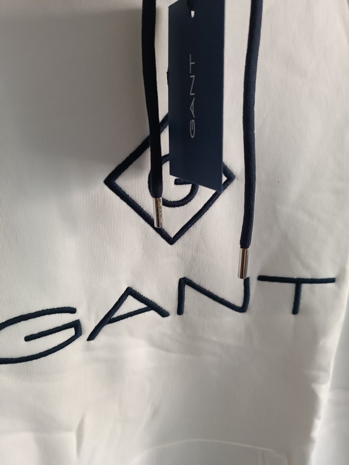 GANT Erkek Beyaz Kapüşonlu Sweatshirt - Görsel 2
