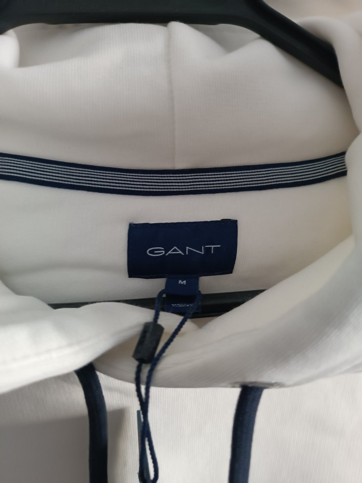 GANT Erkek Beyaz Kapüşonlu Sweatshirt - Görsel 3
