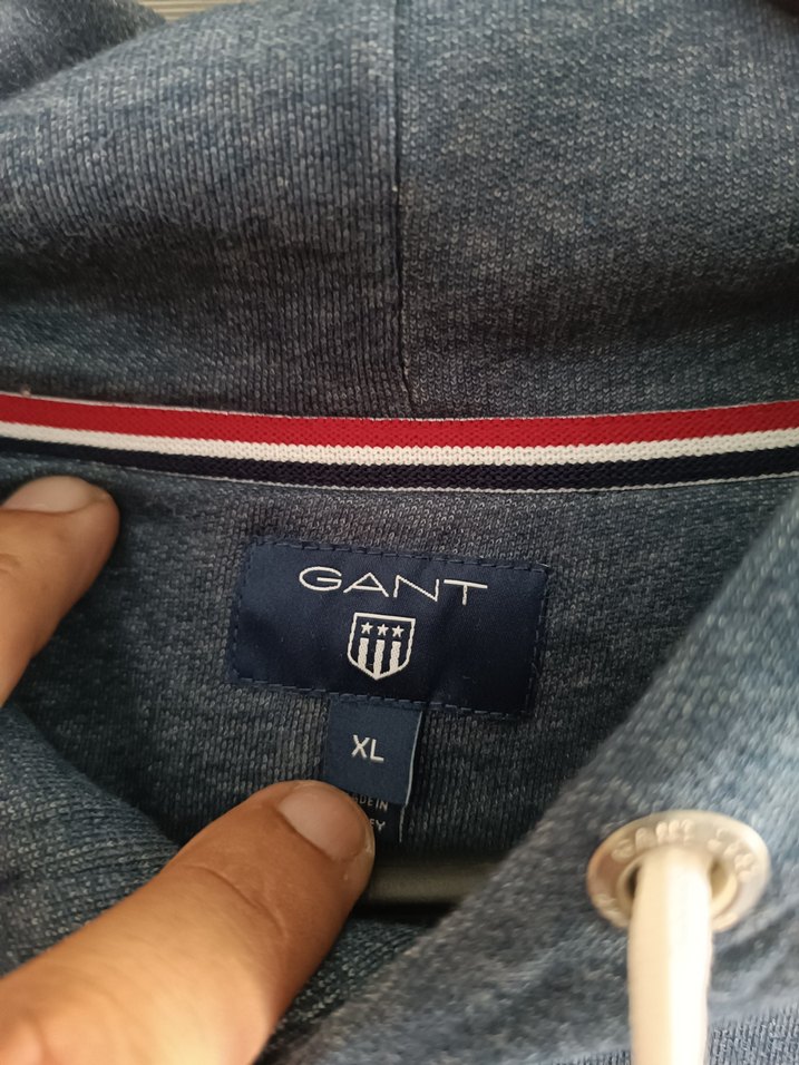 GANT Gri Kapüşonlu Sweatshirt - Görsel 3