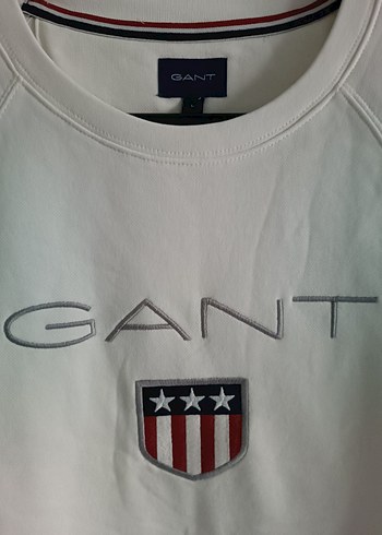 GANT Beyaz Baskılı Erkek Sweatshirt - Görsel 3