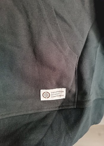 Siyah Kapüşonlu Erkek Sweatshirt - Görsel 4