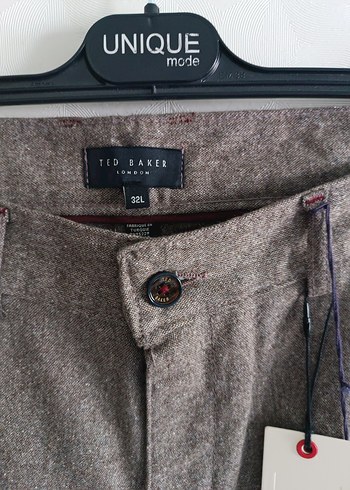 Gri Erkek Yün Düğmeli Pantolon - Görsel 2