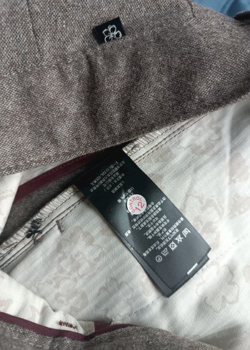 Gri Erkek Yün Düğmeli Pantolon - Görsel 3