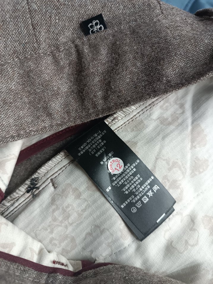 Gri Erkek Yün Düğmeli Pantolon - Görsel 3