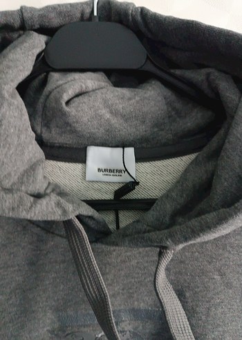 Gri Kapüşonlu Kadın Sweatshirt - Görsel 3