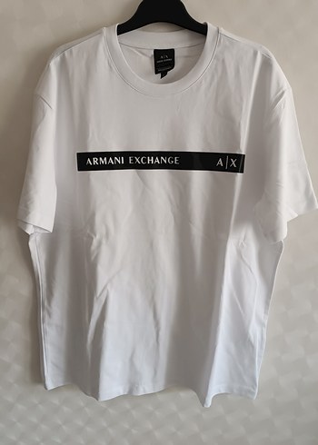 Armani Exchange Beyaz Baskılı Erkek Tişört m beden
