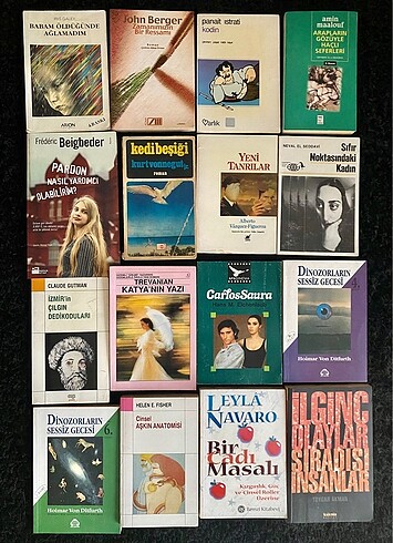  16 eski basım roman-öykü kitapları